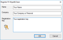 Registration dialog box