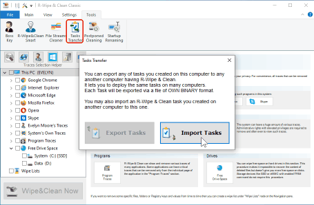 Import prescheduled tasks