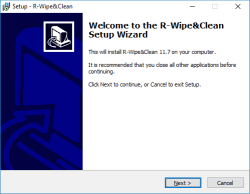 Setup wizard